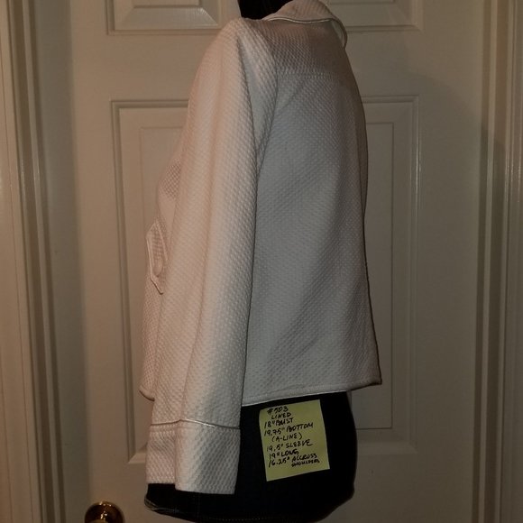✅#502 Preowned White Apostrophe A-Line Jacket S - Picture 5 of 9